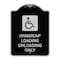 Signmission Handicap Loading Unloading W/ Handicap Heavy-Gauge Aluminum Sign, 24" x 18", BS-1824-23922 A-DES-BS-1824-23922 - alternate 1